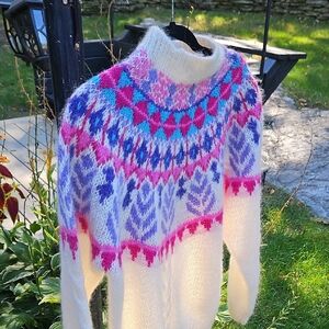 Vintage, Forenza Multicolor Cowl Neck Sweater